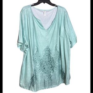 Zolucky seafoam green top size 3X